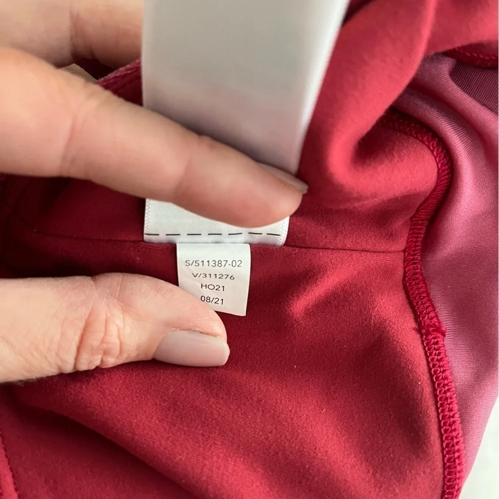 ATHLETA‎ Elation Velvet Tight Leggings and Cropped Workout Top Matching Set